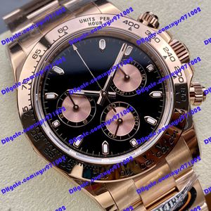 Orologio da uomo di alta qualità BT Factory 4130 Automatic Machinery 116505 116508 Orologio da 40 mm quadrante nero cinturino in acciaio inossidabile 904L vetro zaffiro orologio da polso con timer