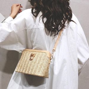 Torby na ramię swobodne lato 2021 Torba crossbody Rattan Beach Lady Travel torebki i torebki313o