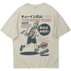 Herr t -skjortor japansk tecknad vintage grafisk skjorta för män 100 bomull hajuku anime tee kort ärm hip hop tshirts kvinnor tonåring