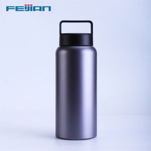 Feijian garrafa térmica vácuo garrafas 18 10 aço inoxidável isolado garrafa de água boca larga para café chá manter frio 210907241i