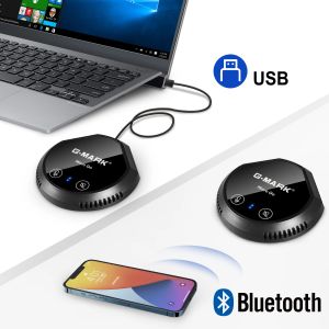 Högtalare USB -högtalare Gmark Micro Go Bluetooth Conference Speakerphone med mikrofon kompatibel med ledande plattformar, hemmakontor