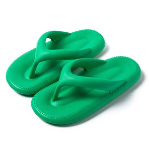 Flip flops tofflor för män och kvinnor som bär på stranden utanför på sommaren inomhus mjuka solerade badrum badar anti slip sandaler gröna