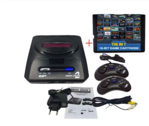 Consoles 16 bit SEGA MD2 Video Game Console with US and Japan Mode Switch,for Original SEGA handles Export Russia with 196 in 1 games