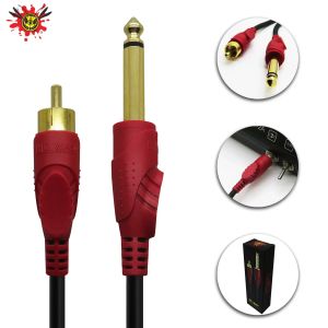 Accesories Bigwasp Tattoo RCA Connector Cords Premium 79 tum 2m Silikon Mjuk tatuering RCA -sladd för roterande tatueringsmaskin