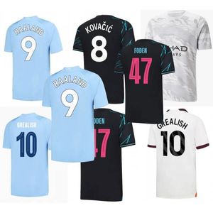 2024/25 Haaland Mans Cities Soccer Jersey 2025 Dragon Kovacic Grealish De Bruyne J. Alvarez Bernardo Mens Foden Rodrigo Doku Soccer Shird Kids Kit