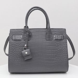 Bolsa feminina bolsa tote senhora crossbody sacos grande capacidade pacote moda novo estilo de alta qualidade couro genuíno jacaré Ladies284z