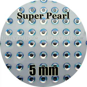 Köder 5 mm 3D Super Pearl / 500 weich geformte 3D holografische Fischaugen, ovale Pupille, Fliegenbinden, Jig, Köderherstellung, Basteln