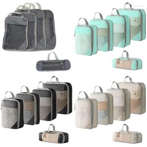 Borse portaoggetti 5 pezzi/set Cubi da imballaggio leggeri per un'organizzazione efficiente della valigia Espandibile