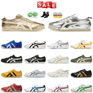 2024 Designer stile vintage OG scarpe da corsa Tiger Mexico 66 atletico da uomo da donna giallo nero Navy Gum Sail Green Beige rosso Argento piattaforma scarpe da ginnastica Sneakers 36-44