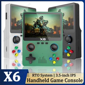 Consoles X6 Portable Game Console 3.5 Inch IPS HD Screen Mini Handheld Game Player 3D Joystick Built in 10000 Games For GBA FC Kids Gifts