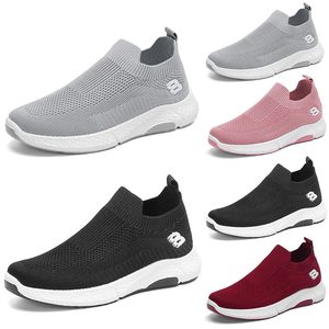 Gai running men women branco respirável todo preto branco roxo cinza borgonha criado cinza sapatos casuais formadores tênis esportivos