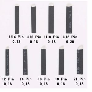 Igły 100pcs 0,18 mm Mikroblading 18 U kształt tatuaż trwałe makijaż ręczny brwi igłę 3D Haft 18 szpilki Czarne ostrza