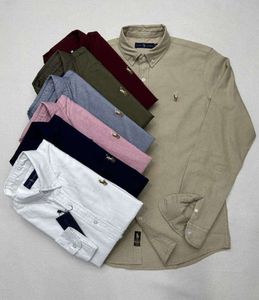 2024 Herren Casual Polo Ralphs Langarm Frühling und Herbst Business Baumwolle Oxford bügelfrei Slim Paul formelles Hemd hochwertige Motion aktuell 9944ess