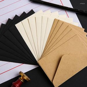 Opakowanie prezentów 10pcs Mini Kraft Paper koperty Vintage Letter Writing Pads Cover Cash Party Wakacje Pocztówki Biuro