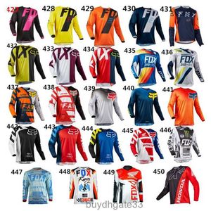 C4X7 Men's T-shirts Fox Spring Mens T-shirt Racing Motorcycle Speed Reduction Dress Sweatwicking Breathable Bicycle Cycling Top