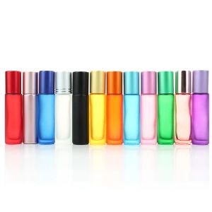 Accessories 15pcs/sets 10ml Frosted Glass Roll on Bottles for Essential Oil Perfume Bottles Portable Travel Empty Refillable Perfume Bottle