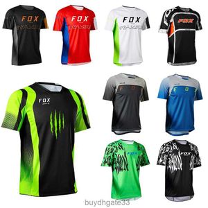 UKWN Men's T-shirts Mens Bat Fox Shirts Short Sleeve Downhill Jersey Quick Dry Breathable Motocross Racing Mountain Bike Enduro Mtb T-shirt