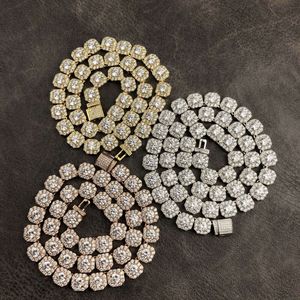Custom Hip Hop Jewelry Moissanite Vvs Diamond Cuban Link Chain Silver Tennis Necklace
