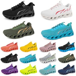 Gai Men Women Running Shoes Trainer Triple Black White Red Yellow Green Green Peach Teal Purple Pink Fuchsia treasable Sports Sneakers