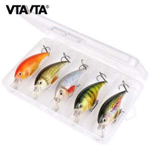 Lures Vtavta 3/5st Rattling Noise Bionic Crankbaits Fishing Lure Set 6cm/7cm Floating Wobblers för gädda fiske tackla lockar kit bete