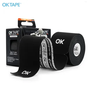 Ginocchiere OK TAPE Kinesiologia 5CM X 5M Pretagliate 20 strisce Latex Free Elastico Bendaggio atletico Palestra Fitness Caviglia Dito Braccio