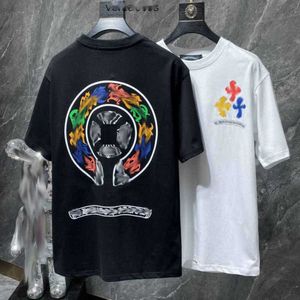 Moda de luxo Mens camiseta Marca Ch Hearts T-shirts Designers Homens Mulheres Tops Tees Ferradura Sânscrito Cruz Impressão T-shirt de Algodão Manga Curta Camisetas Zpir