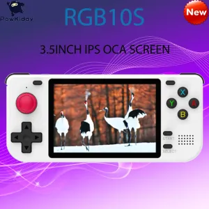 Spelare PowKiddy RGB10s Ny 3.5 -tums IPS OCA Full Fit Retro Mini Game Spelare RK3326 Support WiFi Open Source Linux Portable Game Console