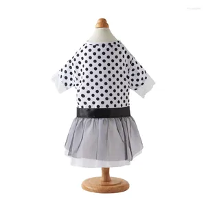 Dog Apparel Cute Dots Dress Summer Clothes Tutu Skirt Princess Costume Pomeranian Poodle Bichon Frise Schnauzer Clothing Dresses