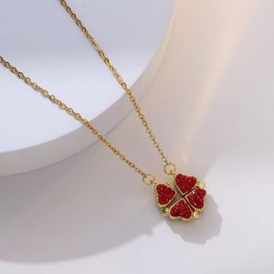 Fashion Four-leaf Clover Diamond Temperament Small Love Women Necklace top