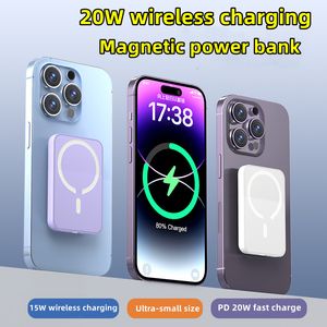 Power Bank 5000mAh Magnetic Wireless Charge Battery Pack Fast Charging For iPhone Huawei Xiaomi Mobile Phone Portable External Powerbank