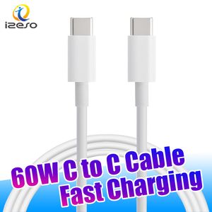 OEM -kvalitet 1m 3ft USB PD 60W Typ C till C Super Fast Charging Cords Snabb laddare Cord iPhone -kabel för iPhone 15 14 13 12 11 X Pro Max och Samsung Android -telefoner izeso