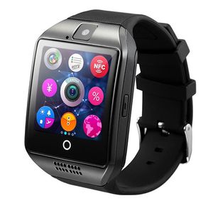 Q18 Smart Watch Android IOS電話携帯電話マイクロシムTFカードメンスポーツBluetooth Watches Android 03M Camera9839301