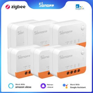 Control 1/3/4PCS SONOFF Zigbee ZBMINIL2 / ZBMINI Smart Switch No Neutral Wire TwoWay Control Via EWeLink APP Support Alexa Google Home