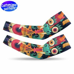 Custom Lycra Ice Sleeve (pair) HD pattern Breathable, fresh and easy to dry High elasticity close UV protection Easy to machine wash and air dry Lycra 98g multi-color