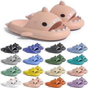 Darmowa wysyłka projektant slajdów Shark Supper Super Super -Slipper For Men Sandals Sandals Slide Pantoufle Muls Mężczyznę Kupki Trenery Trenery Flip Flip Flops Sandles Color14