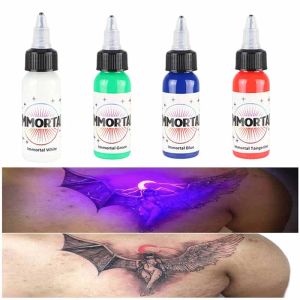 Bläck 15 ml flaska professionell fluorescens tatuering bläck lila ljus mikropigmentering pigment uv bläck tatuering pigment för kroppsmålning