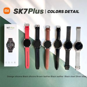 時計Xiaomi SmartWatch Man BT Calling AI Voice Fitness Sport Tracker Heart Rate SK7 Plus Blood Pryshing Oxygen Monitorスマートウォッチ