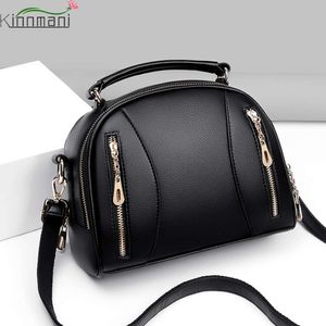 KINMNANI Borsa di Moda 2021 Nuovo Versatile Borsa da Donna per Il Tempo Libero di Colore Solido in Morbida Pelle Piccole Signore Borsa con Tracolla a Spalla