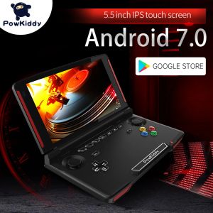 Players Powkiddy X18 Andriod Handheld Game Console 5.5Inch 1280*720 Screen MTK 8163 Quad Core 2G RAM 32G ROM Video Handheld Game Player