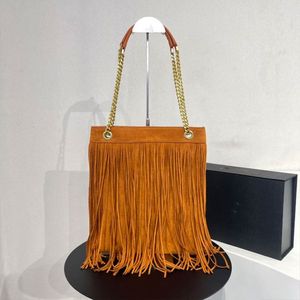 Quaste Hobo Umschlag Tasche Kette Messenger Handtaschen Damen Umhängetaschen Schultertaschen Handtaschen Brieftasche Nubukleder Große Tasche267o