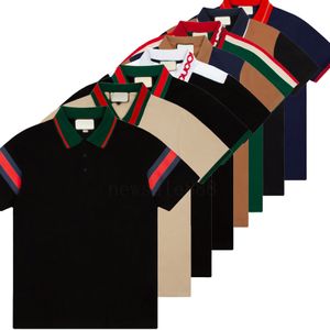 летние мужские дизайнерские рубашки-поло, итальянские роскошные футболки-поло с вышивкой gg, летние мужские футболки с короткими рукавами для отдыха, доступны несколько стилей, размер m-3xl