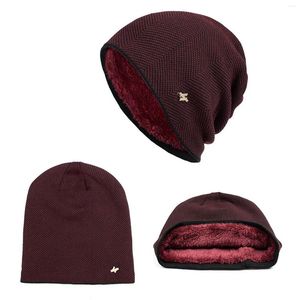 Berets Knit Cuffed Beanie Winter Hats Lightweight Soft Wool All-matching Style For Cold Weather Wearing Head Warmer