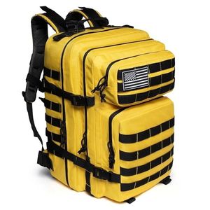 Sırt çantası 50L 1000D Naylon Su Geçirmez Molle Askeri Taktik Trekking Balıkçı Çantası Açık Gym Fitness Kamp Yürüyüşü 3D Sırtı225m