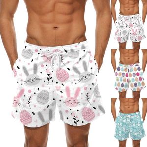 Men's Shorts Mens 3d Easter Eggs Printing Man Pocket Spring Summer Clothing Men Trunks Swim Beach Short Pants Swimwear
