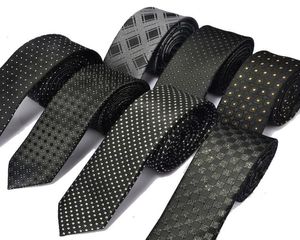 Men039s Casual Slim Ties Classic Polyester Woven Party Neckties Fashion Plaid Dots Man Neck Tie For Wedding Business Male Tie9216844