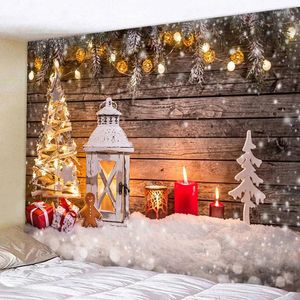 Tapestries Christmas Wooden Board Decoration Tapestry Bedroom Living Room Wall Hanging Home Decor Xmas Mat For Year