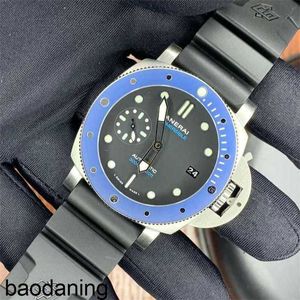 Luminor 시계 럭셔리 남성 Panerais Wristwatch 디자이너 Mens Mechanical Blue Sport Wristwatches를위한 시계