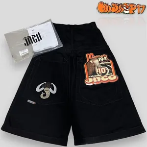 Мужские джинсы JNCO Одежда Мужские Y2K Винтаж Американская вышивка Графика Мода Мешковатая уличная одежда Harajuku Широкие джинсовые брюки