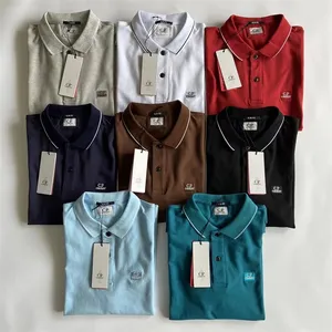 Brand designer men's polo summer business casual flip collar trendy brand 8 colors Cp Companies