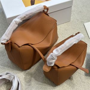 2 tamanho designer cruz corpo sacos mulheres designers pequenos totes couro quebra-cabeça bolsas loe bolsa de ombro crossbody bolsas geometria han2829